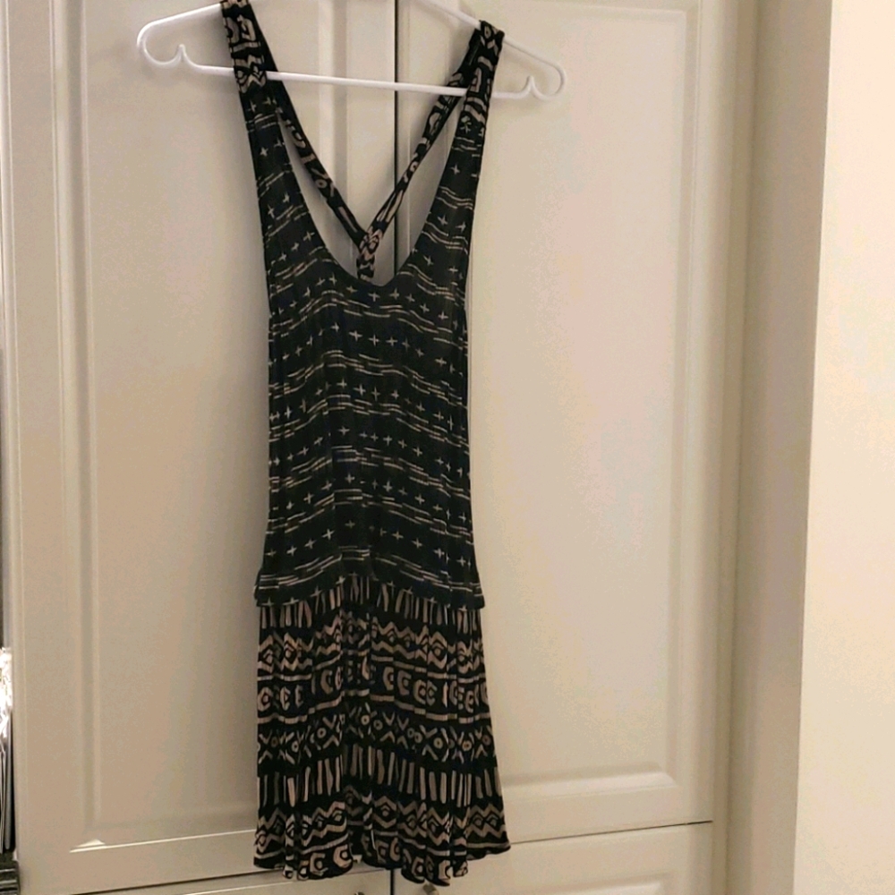 Wilfred Printed Drop Waist Short Dress